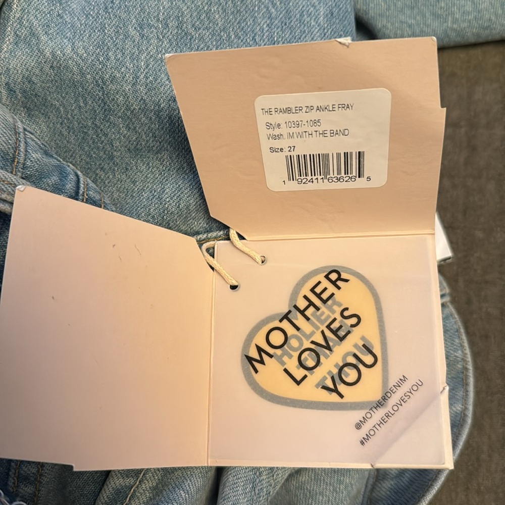 nwt mother rambler zip ankle fray jeans - Picture 9 of 12